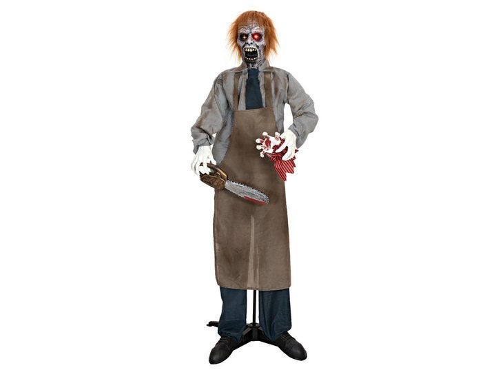 Halloween pop animatronic Chainsaw Killer, Ophalen of Verzenden, Zo goed als nieuw, Halloween of Griezel