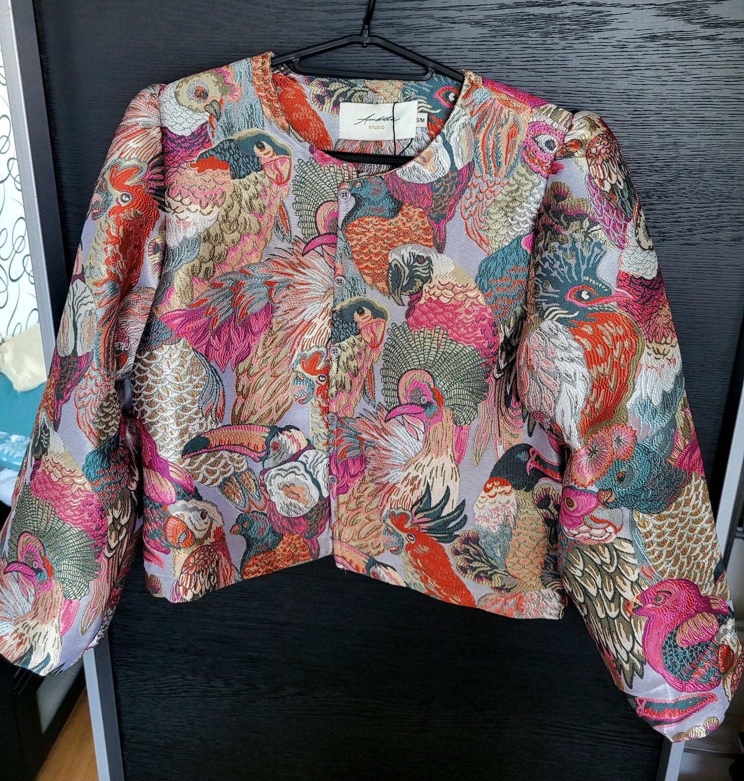 NIEUW Ambika Jacquard blazer jacket met vogel bloemenprint, Meerkleurig, Nieuw, Ophalen of Verzenden, Jasje
