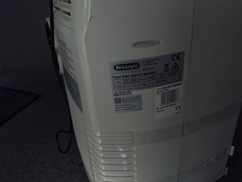 De'Longhi PAC AN112 Silent Mobiele Airco, Witgoed en Apparatuur, Airco's, Zo goed als nieuw, Mobiele airco, 60 tot 100 m³, 3 snelheden of meer
