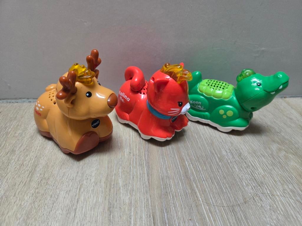 VTech Zoef Zoef Dieren: Hert, Kat en Krokodil, Ophalen, Gebruikt, Jongen of Meisje