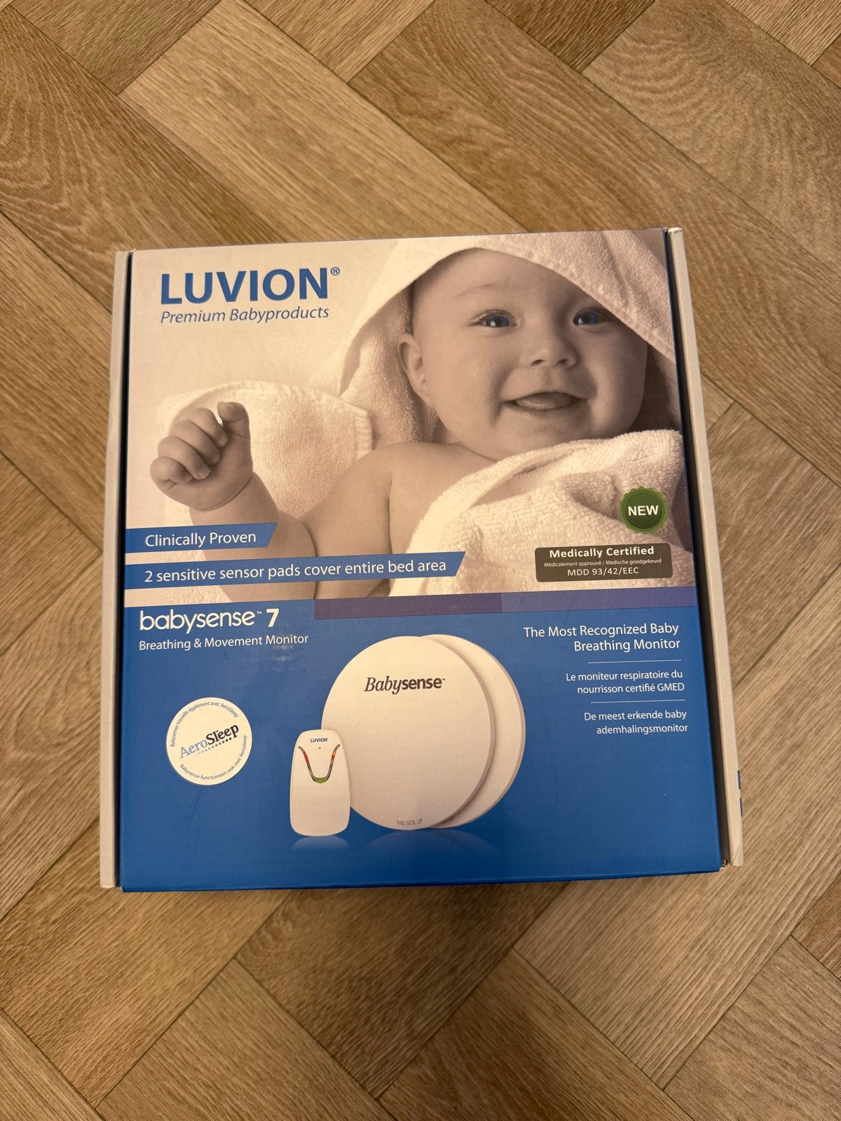 Luvion Baby Sense 7 Ademhalingsmonitor - Nieuw in doos, Ophalen, Nieuw, 250 meter of meer