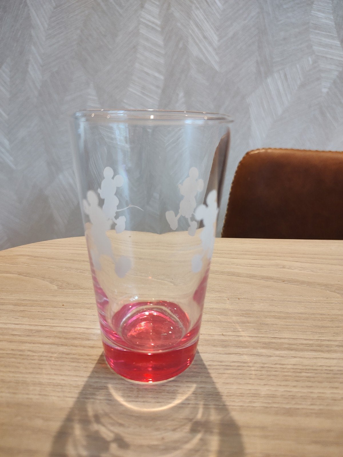 long drink met Mickey Mouse, Ophalen of Verzenden, Gebruikt, Frisdrankglas