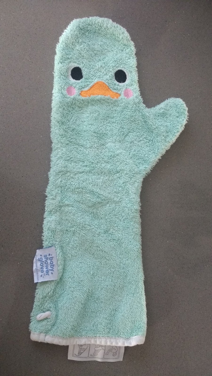 Zgan! Invented 4 Kids Baby Shower Glove Zwaan Olijfgroen, Kinderen en Baby's, Badjes en Verzorging, Ophalen of Verzenden, Nieuw