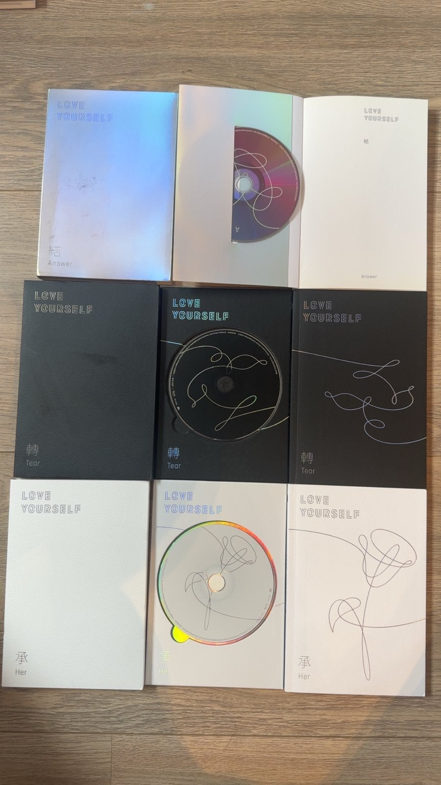 BTS Love Yourself CD-collectie (Her, Tear, Answer), K-pop, Ophalen of Verzenden, Zo goed als nieuw, Inclusief boekje
