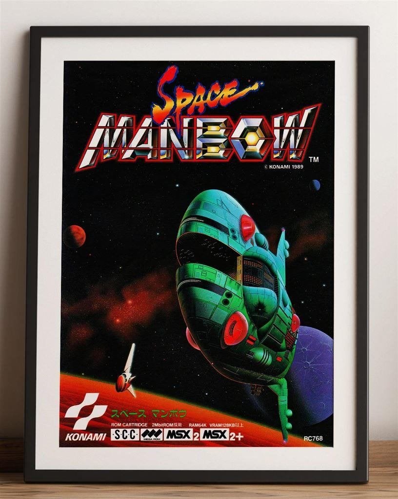 KONAMI SPACE MANBOW MSX 2 videogame Poster, Avontuur en Actie, Verzenden, 1 speler, Nieuw