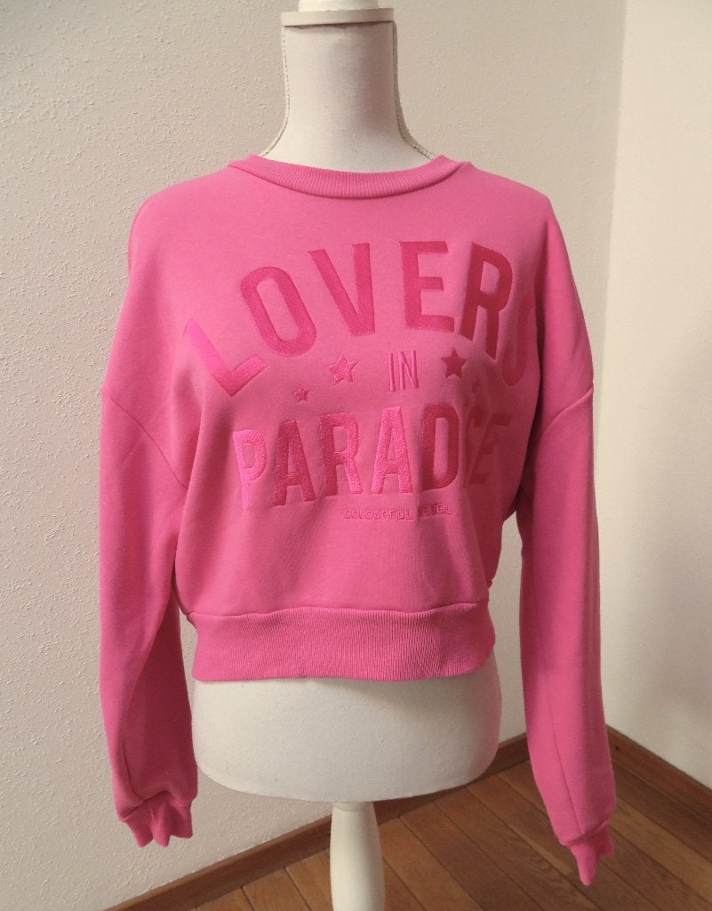 V38 Colourful Rebel nieuwe korte sweater trui roze M 38/40, Maat 38/40 (M), Colourful Rebel, Nieuw, Ophalen of Verzenden