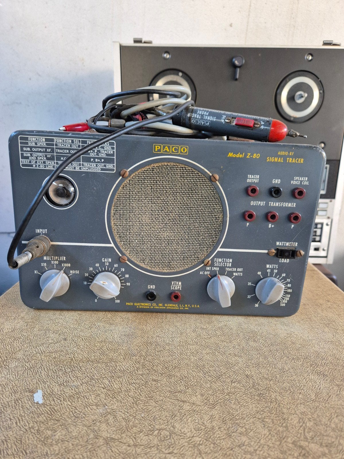 Vintage PACO Model Z-80 Audio-RF Signaal Tracer, Ophalen of Verzenden, Gebruikt, Audio
