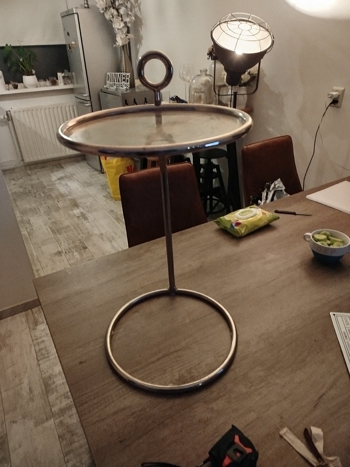 Riviera maison bijzettafel, Minder dan 45 cm, Minder dan 55 cm, Rond, Ophalen of Verzenden