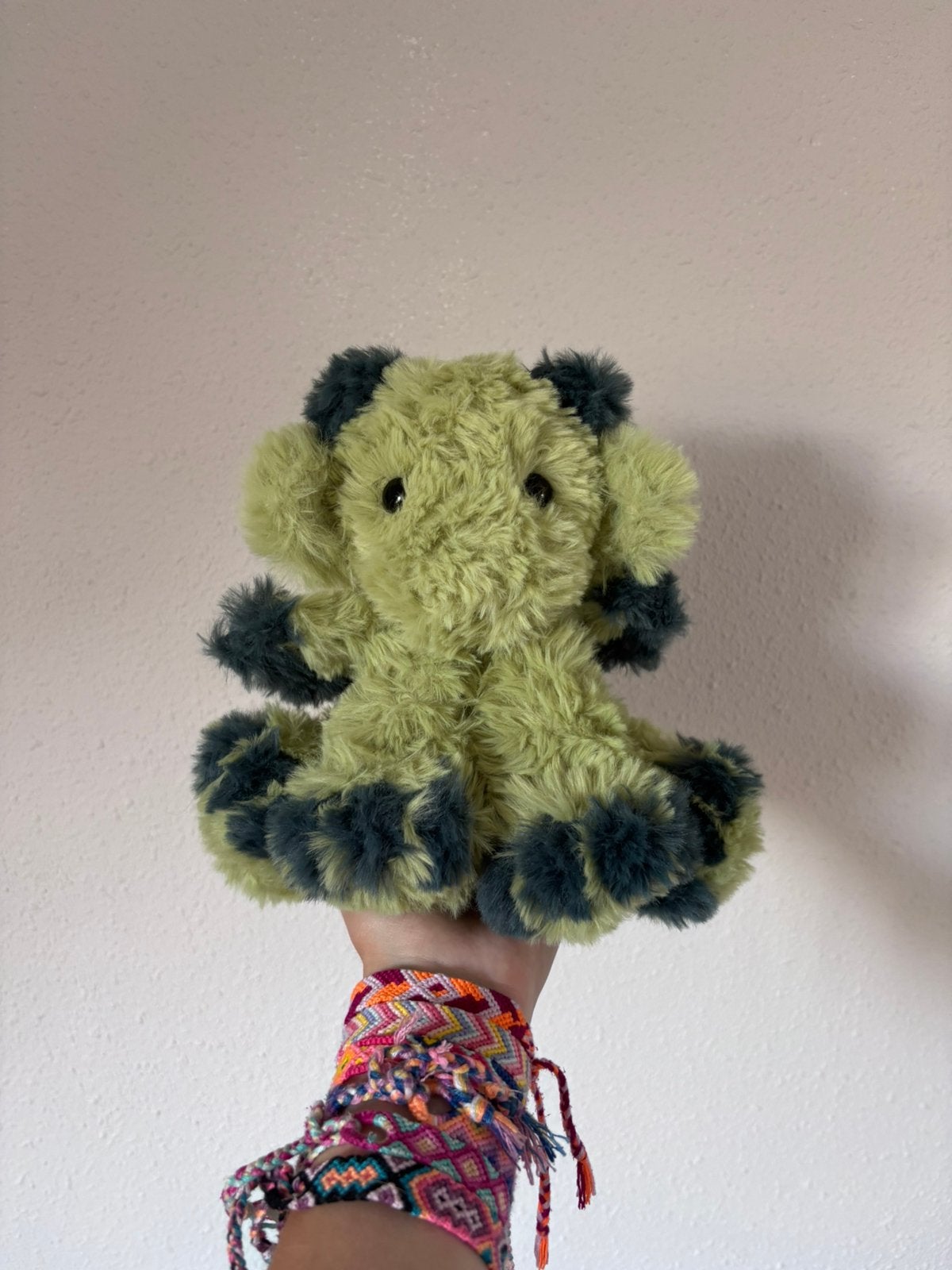 Fluffy draak knuffel, Groen, Overige typen, Zo goed als nieuw, Middelgroot (20 tot 80 cm)
