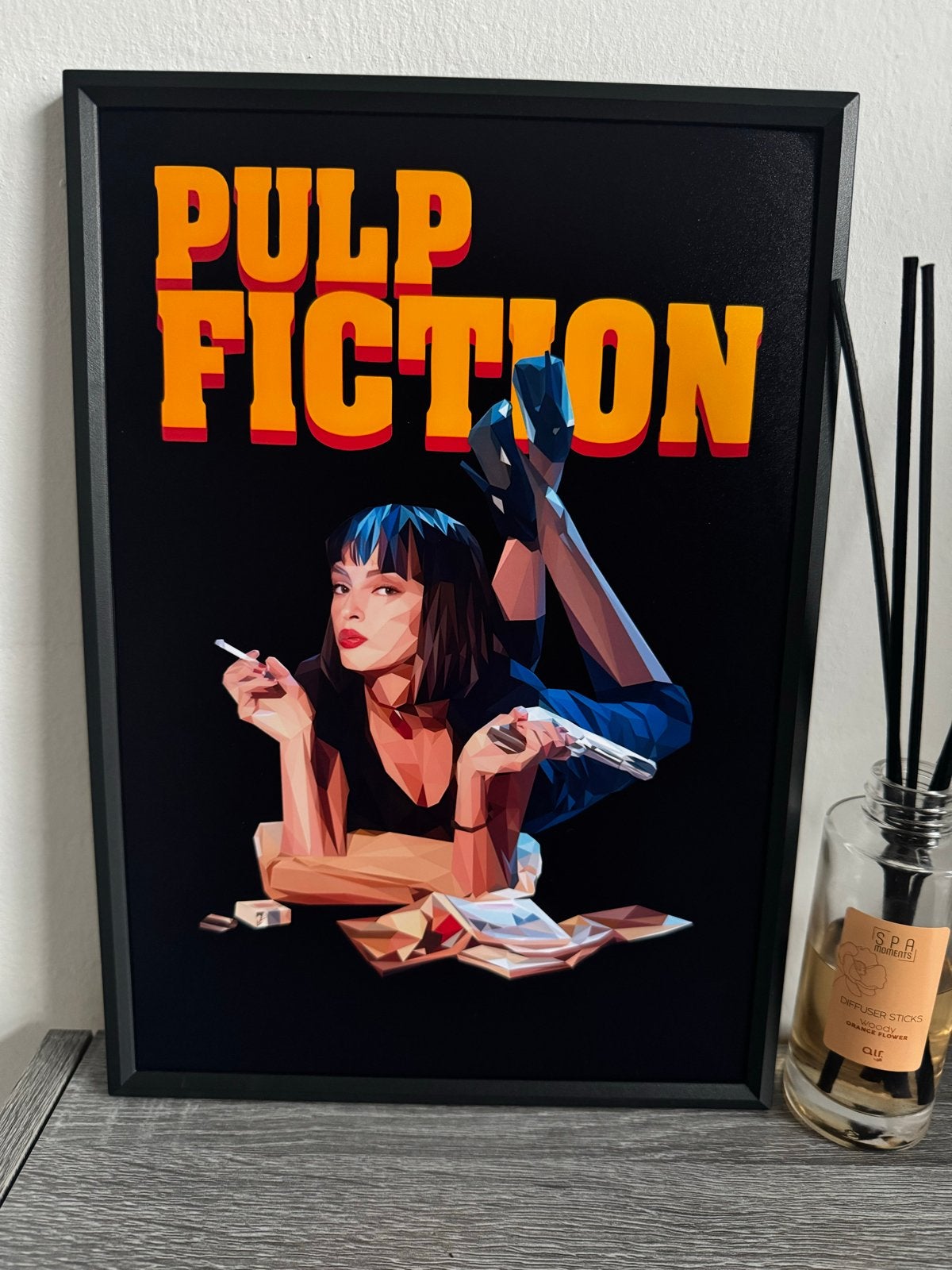 Pulp Fiction Poster 21x30cm ingelijst nieuw, Rechthoekig Staand, Met lijst, A4 of kleiner, Nieuw