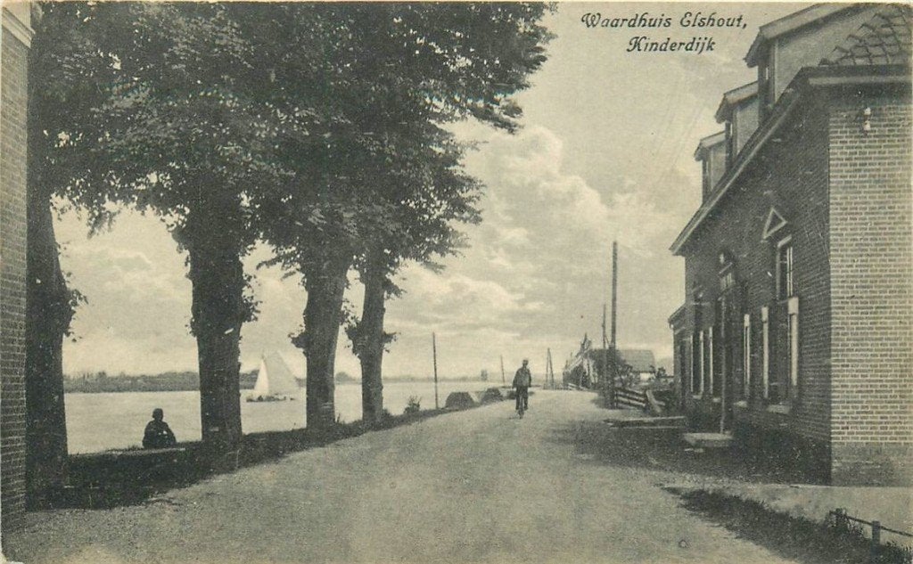 701-083-007 Kinderdijk Waardhuis Elshout, Verzamelen, Ansichtkaarten | Nederland, Verzenden, Voor 1920, Zuid-Holland