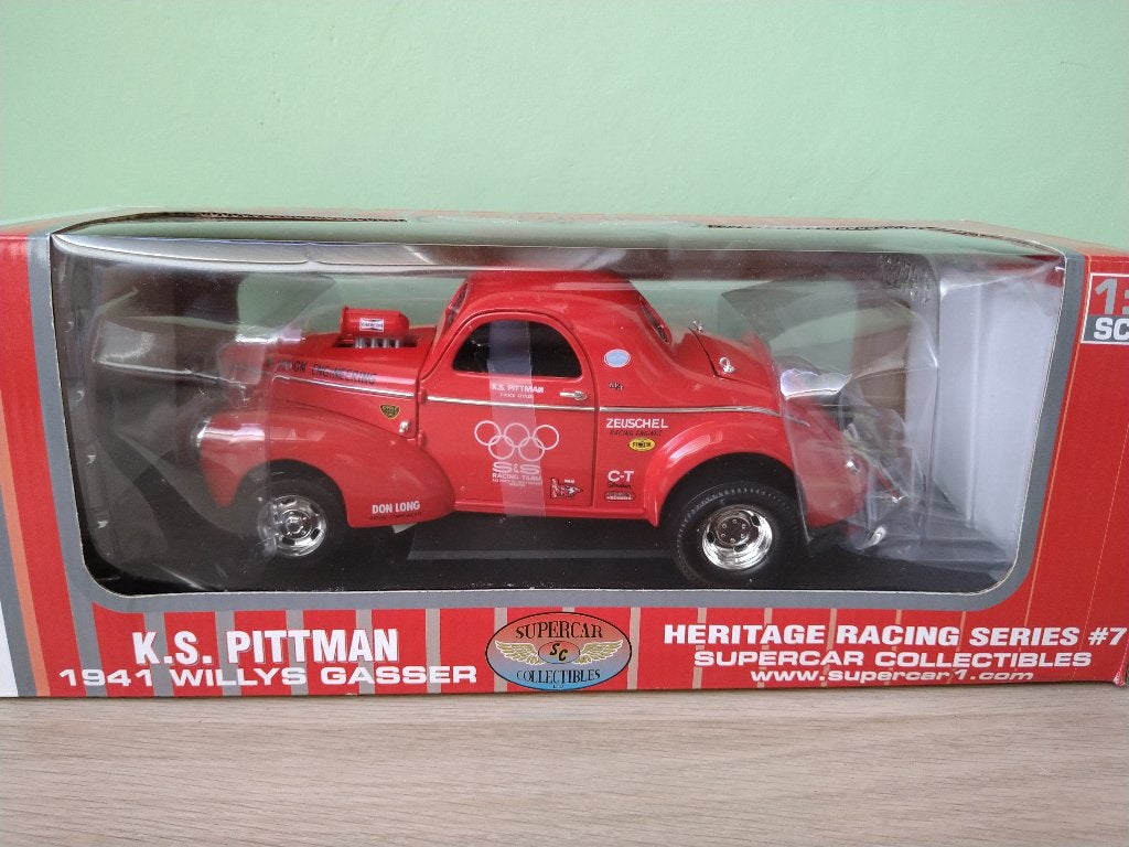 1941 Willy's Ford Gasser 1:18 Supercar Collectables Pittman, Hobby en Vrije tijd, Modelauto's | 1:18, Ophalen of Verzenden, Nieuw