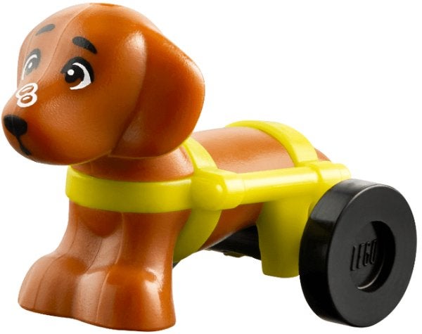 lego hond teckel met rolstoel harnas (friends Pickle) (2), Ophalen of Verzenden, Nieuw, Accessoire, Lego