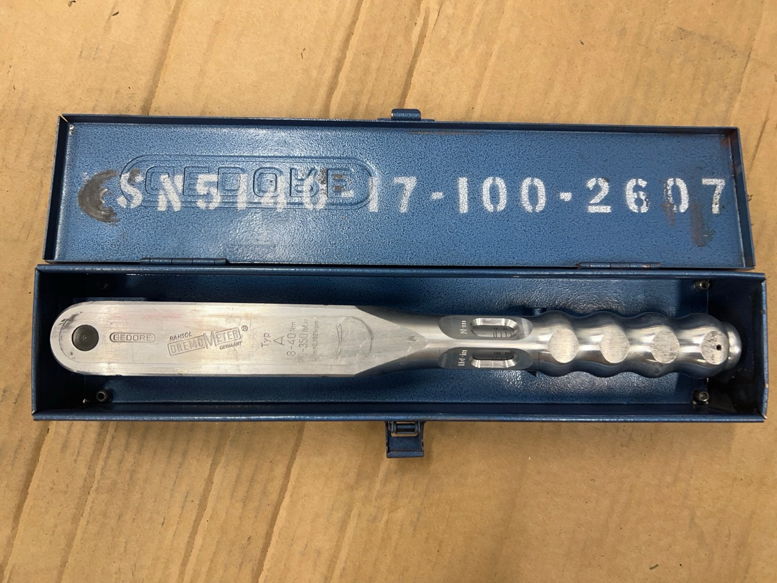 Gedore DREMOMETER momentsleutel in metalen kist, Ophalen of Verzenden, Zo goed als nieuw, Sleutel/ratel, Gedore