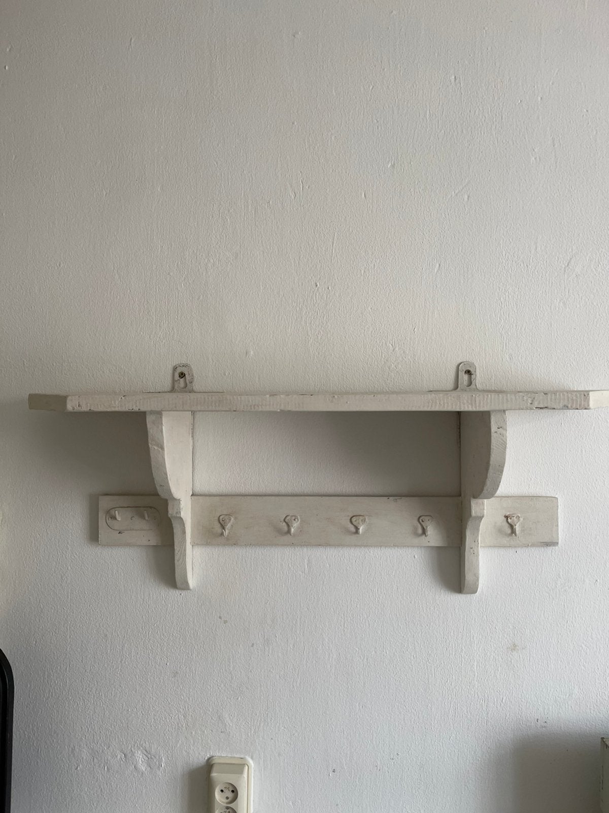 Brocante wandrek - wit geschilderd, Antiek en Kunst, Ophalen