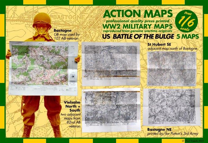 1/6 stafkaarten US Battle of the Bulge, Verzenden, Nieuw