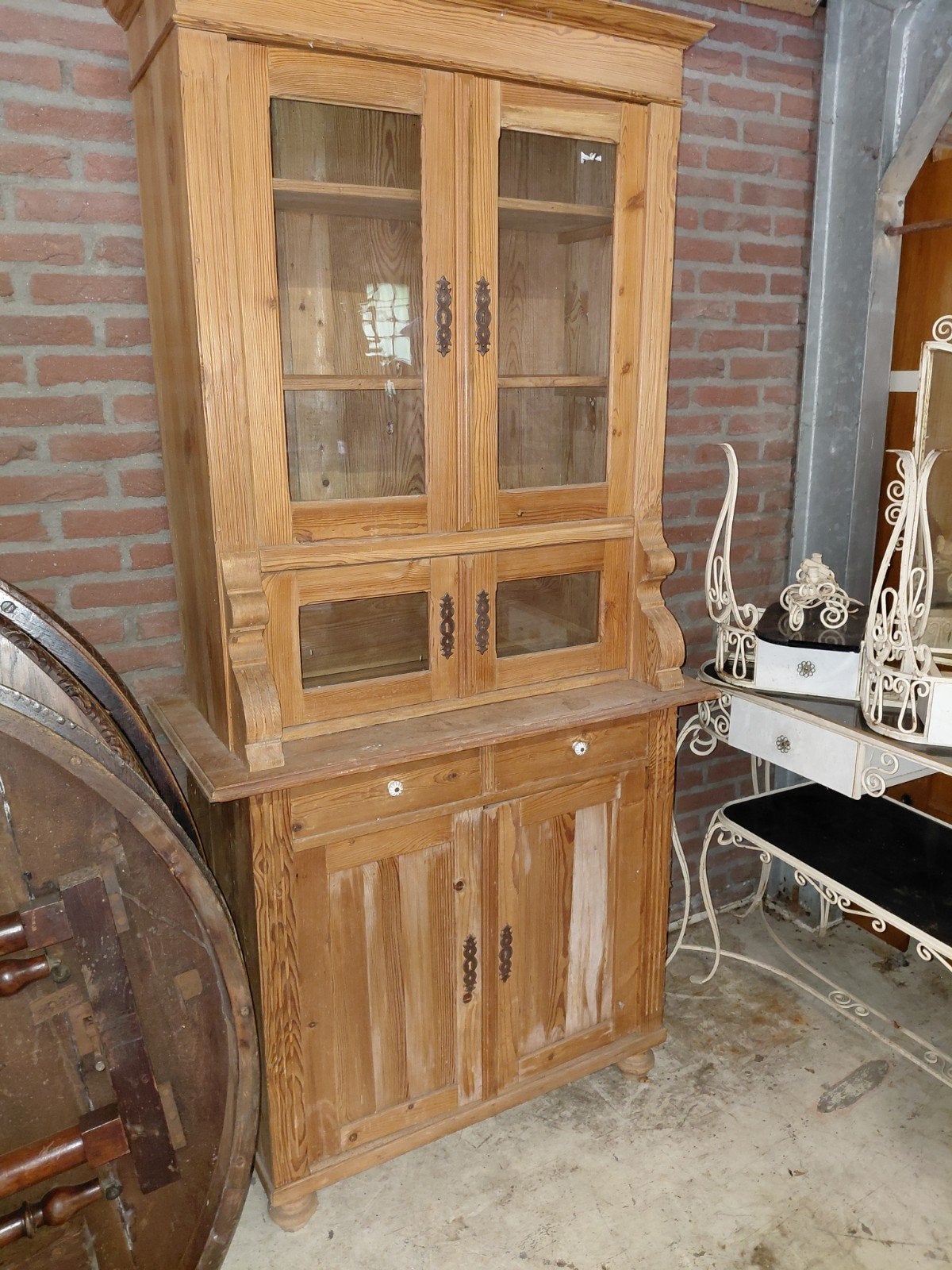 Antiek grenen buffet kast, Ophalen of Verzenden, Gebruikt, 25 tot 50 cm, 150 tot 200 cm