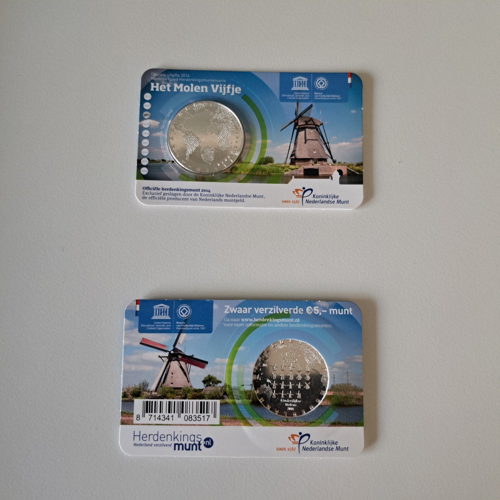 Het Molen Vijfje Coincard UNC 2014, Postzegels en Munten, Munten | Nederland, Ophalen of Verzenden, Euro's, Losse munt