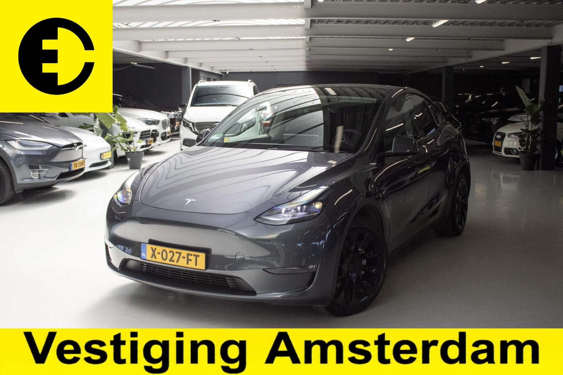 Tesla Model Y Long Range AWD 75 kWh |SOH 88,9% | FSD T.W.V,, Auto's, Tesla, Automaat, Gebruikt, Zwart, Navigatiesysteem