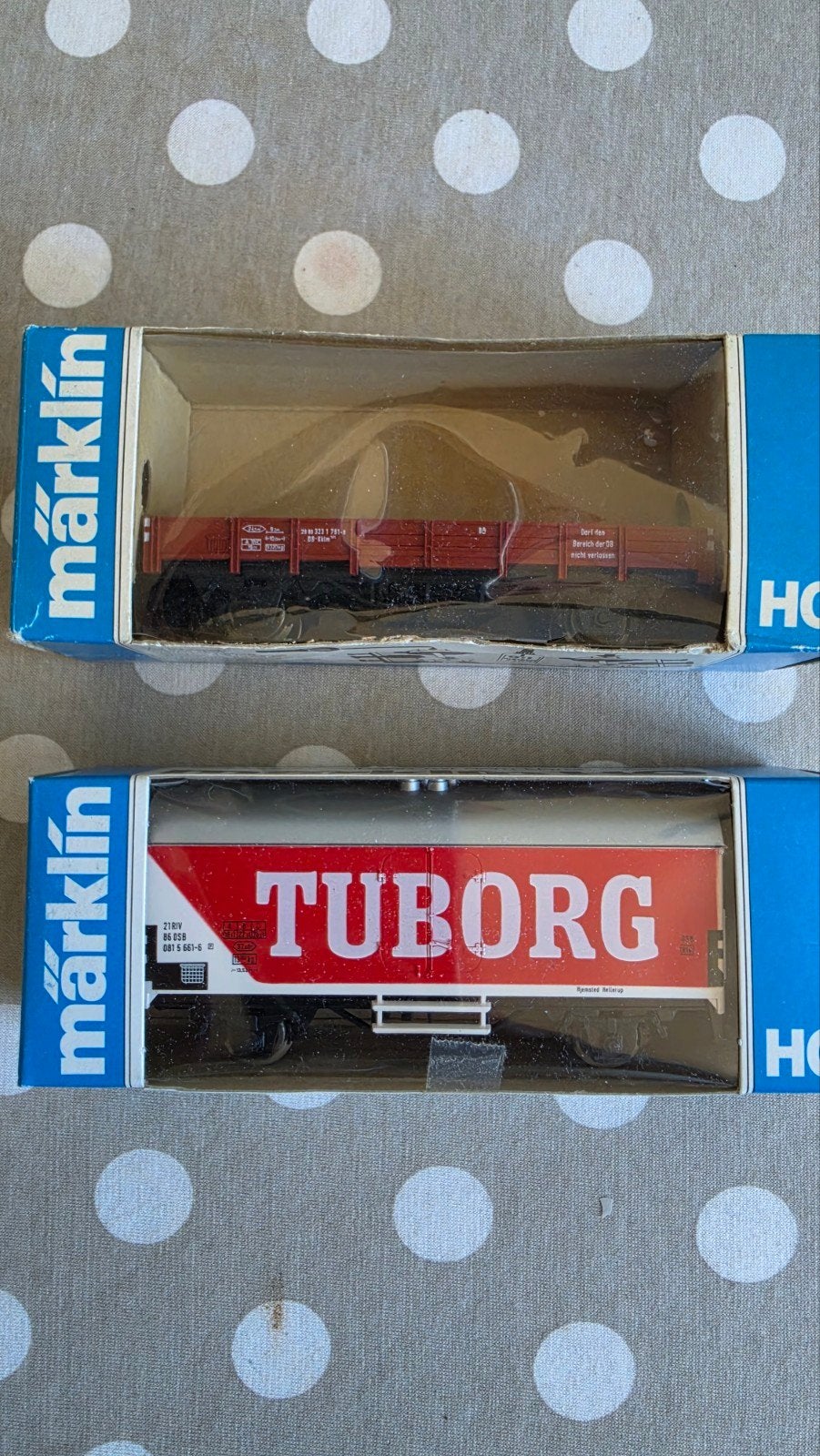 Märklin H0 Wagons: Tuborg en Goederenwagon, Ophalen of Verzenden