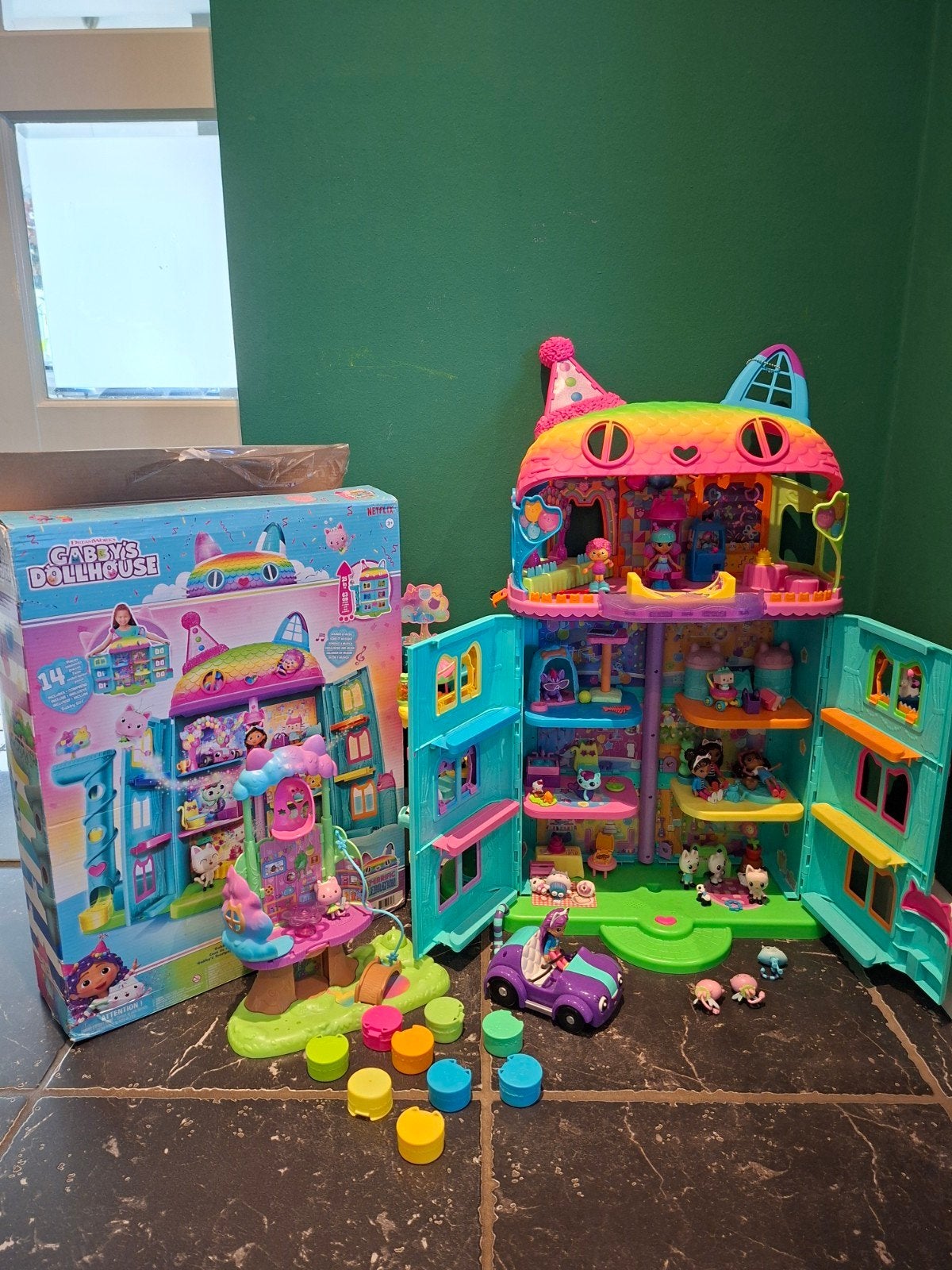 Gabby's Poppenhuis feest regenboog gabbys dollhouse inclusie, Ophalen, Zo goed als nieuw, Jongen of Meisje