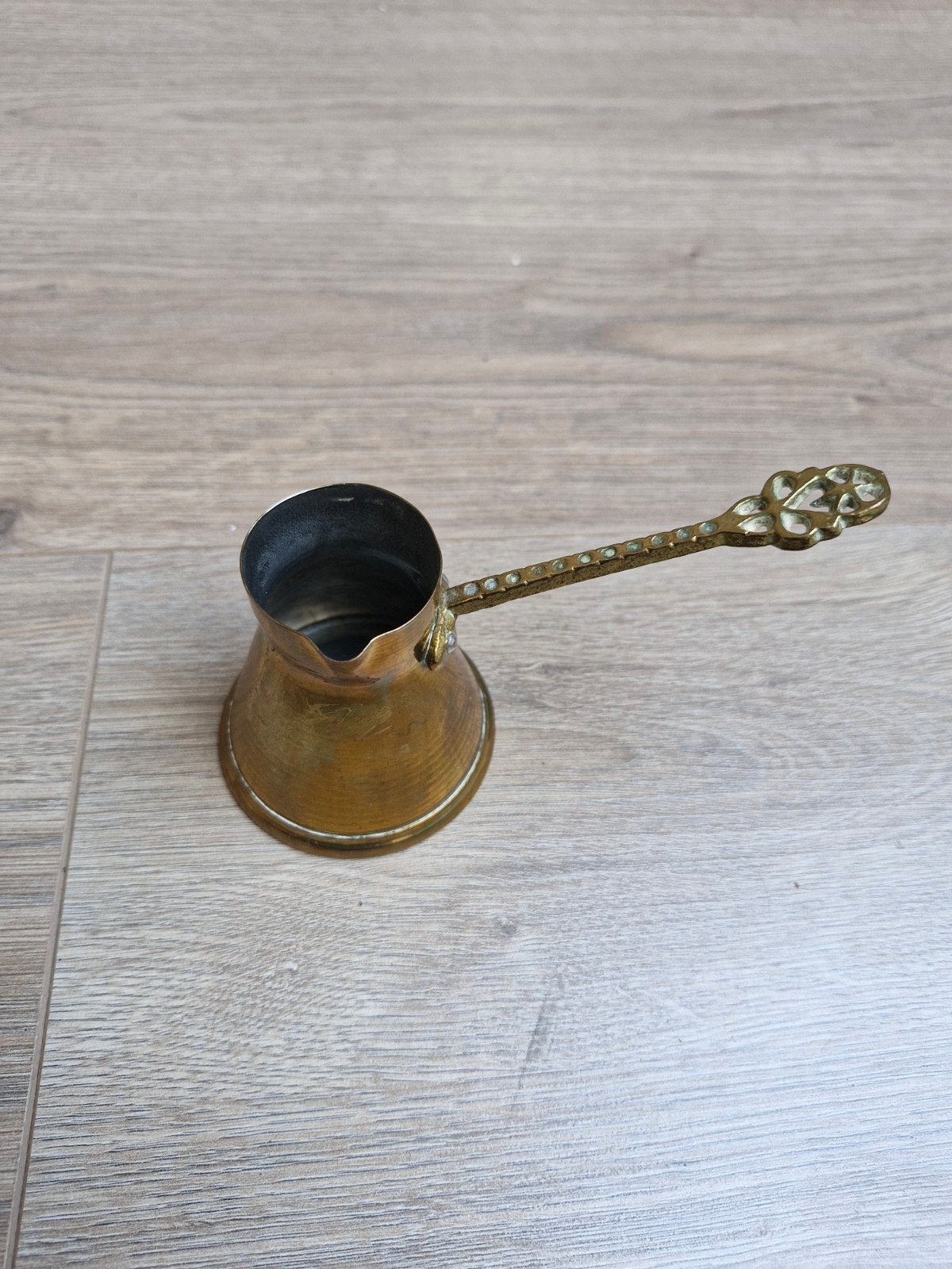 Antieke Koperen Turkse Koffiepot (Cezve), Antiek en Kunst, Ophalen of Verzenden