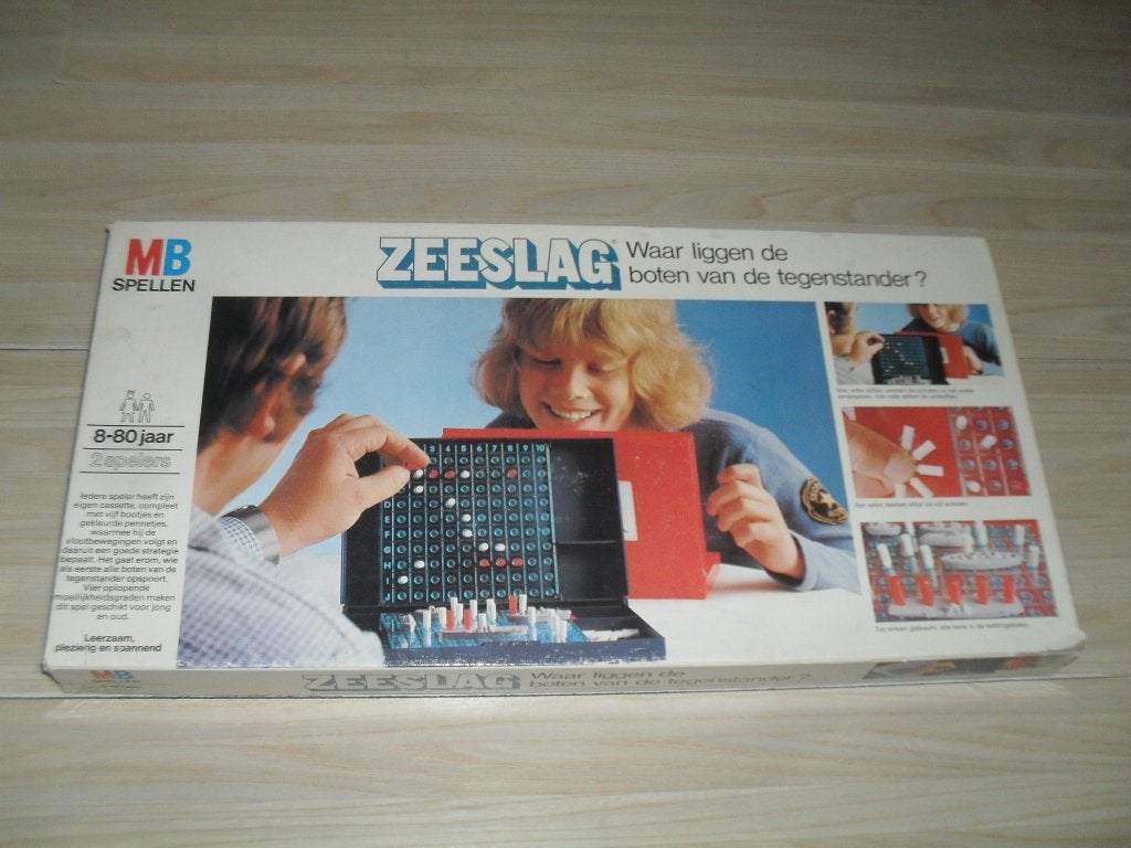 Zeeslag spel, Een of twee spelers, Ophalen, Gebruikt, MB Spellen