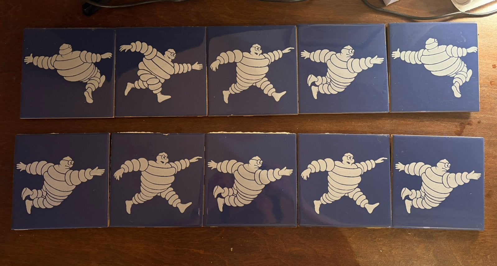 Keramische Michelin tegels, vintage, retro, antiek 15x15cm, Antiek en Kunst, Ophalen