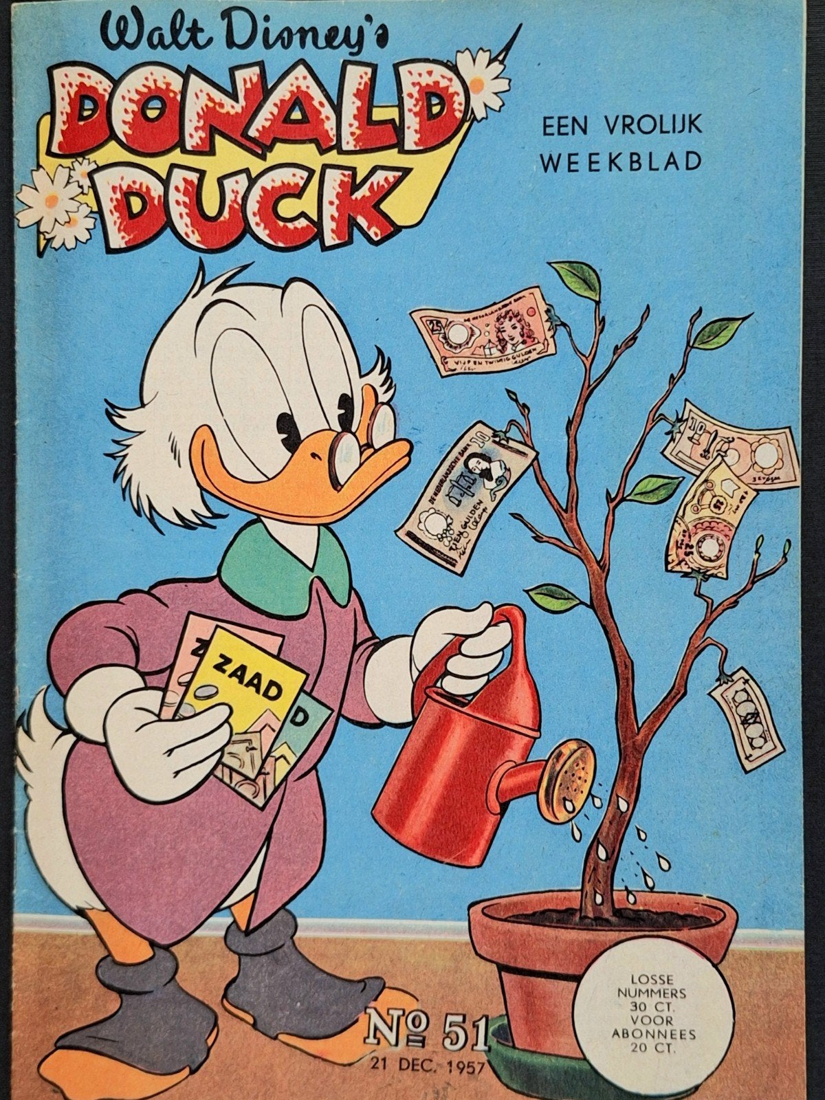 Donald Duck 1957 nr. 51, Boeken, Eén stripboek, Ophalen of Verzenden, Zo goed als nieuw