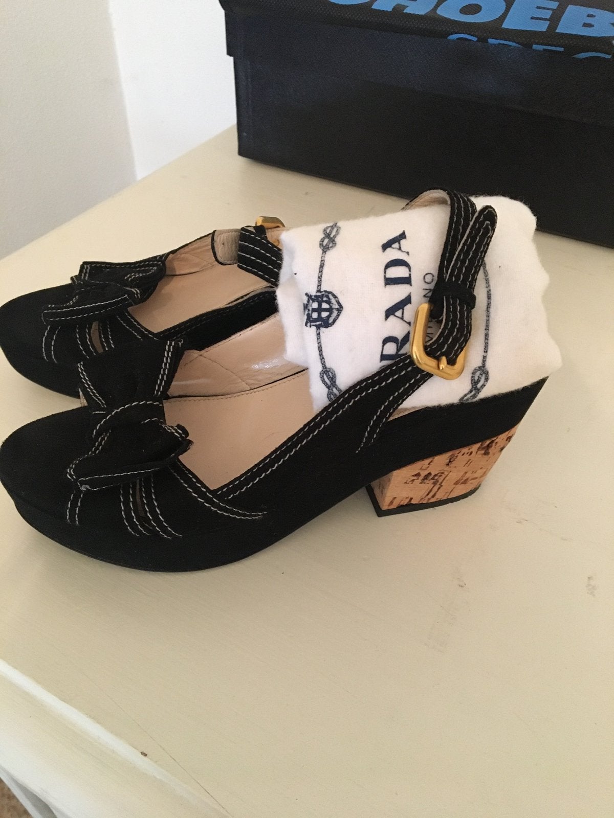 Prada pumps 36,5, Kleding | Dames, Schoenen, Ophalen, Zo goed als nieuw, Zwart