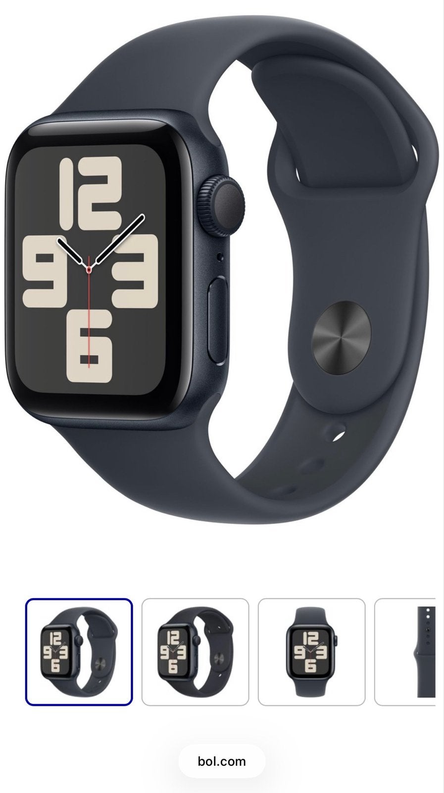 Apple Watch SE 40mm Midnight Aluminium, Ophalen, Afstand, Zwart, IOS