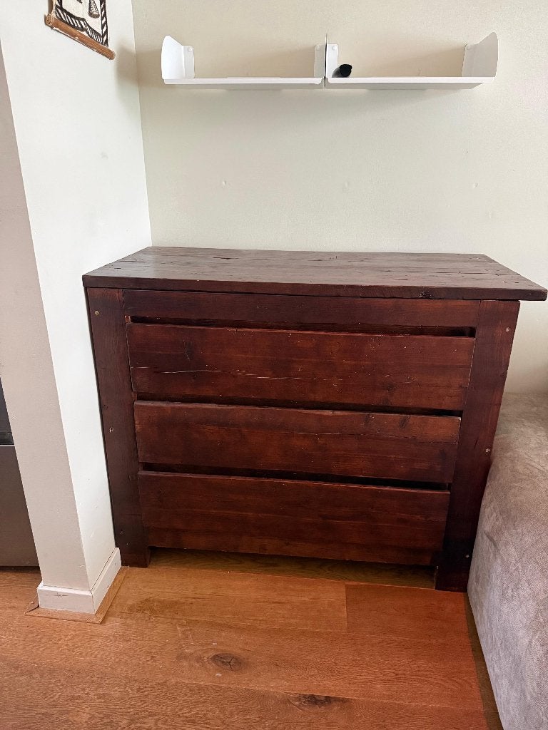 Houten commode / ladekast, Ophalen, 50 tot 100 cm, Zo goed als nieuw, 3 of 4 laden