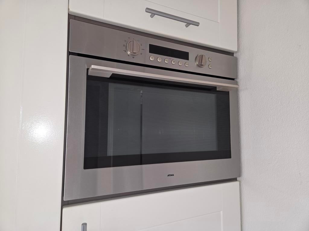 ATAG Inbouw Oven/magnetron met Grill en Hete Lucht - RVS, Gebruikt, Hete lucht, 60 cm of meer, Oven met grill