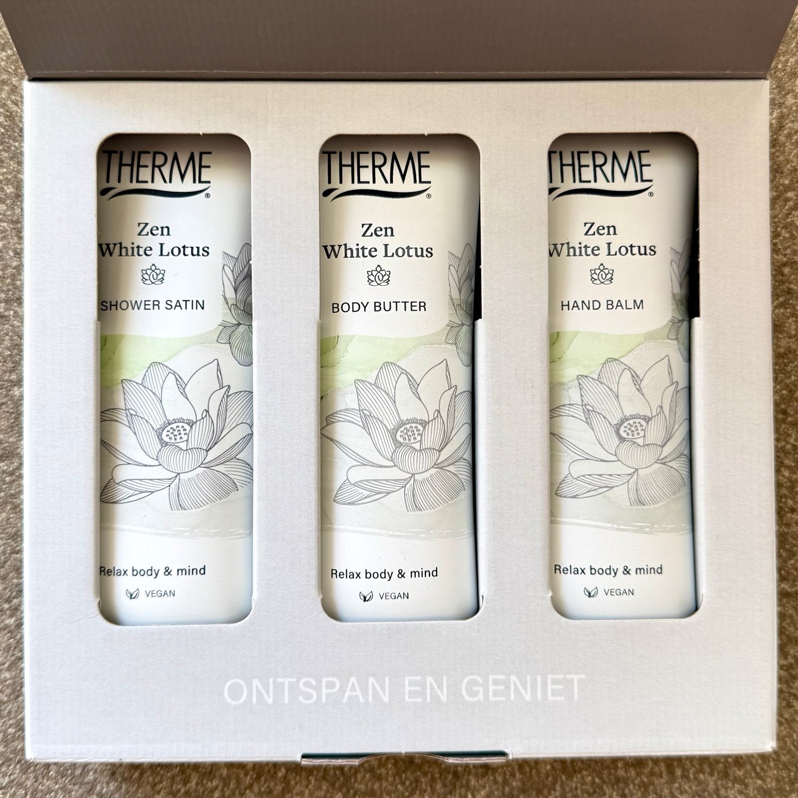 Therme Zen White Lotus Wellnessbox - Douche, Body, Hand, Sieraden, Tassen en Uiterlijk, Ophalen of Verzenden, Nieuw, Overige typen