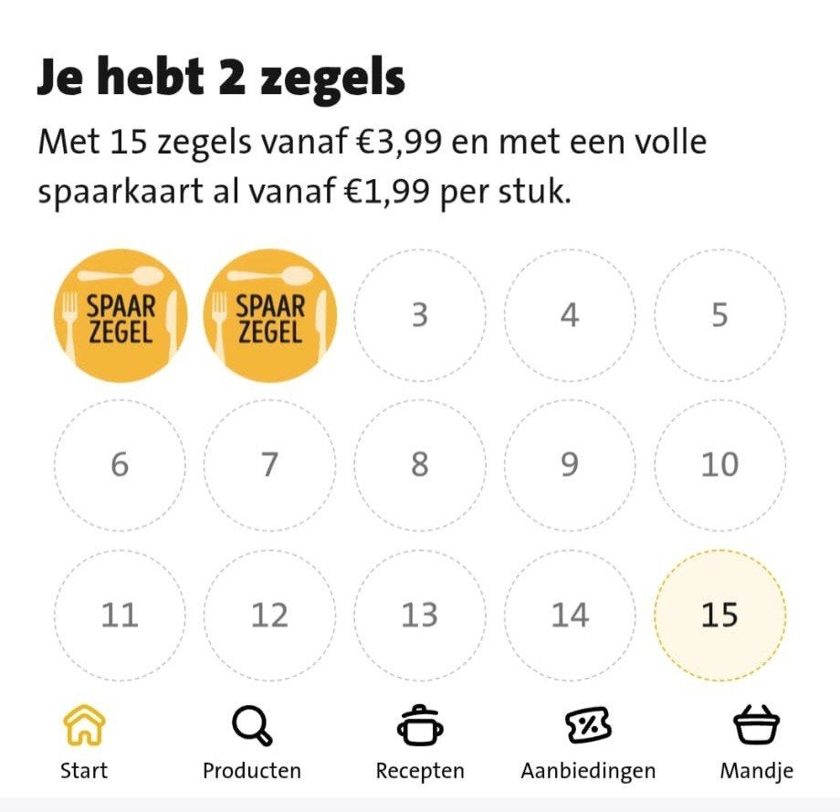 Jumbo 2 messen & bestekzegels, Jumbo, Ophalen