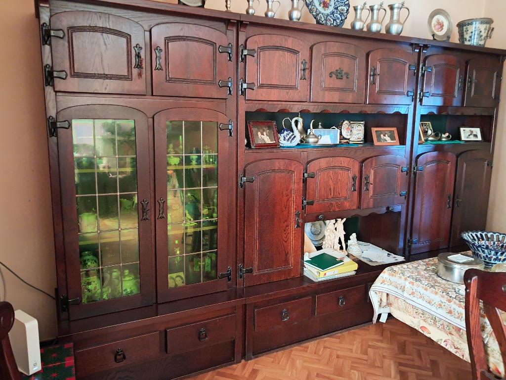 eiken wandmeubel, Huis en Inrichting, Kasten | Wandmeubels, Ophalen, Gebruikt, Met deur(en), Eikenhout