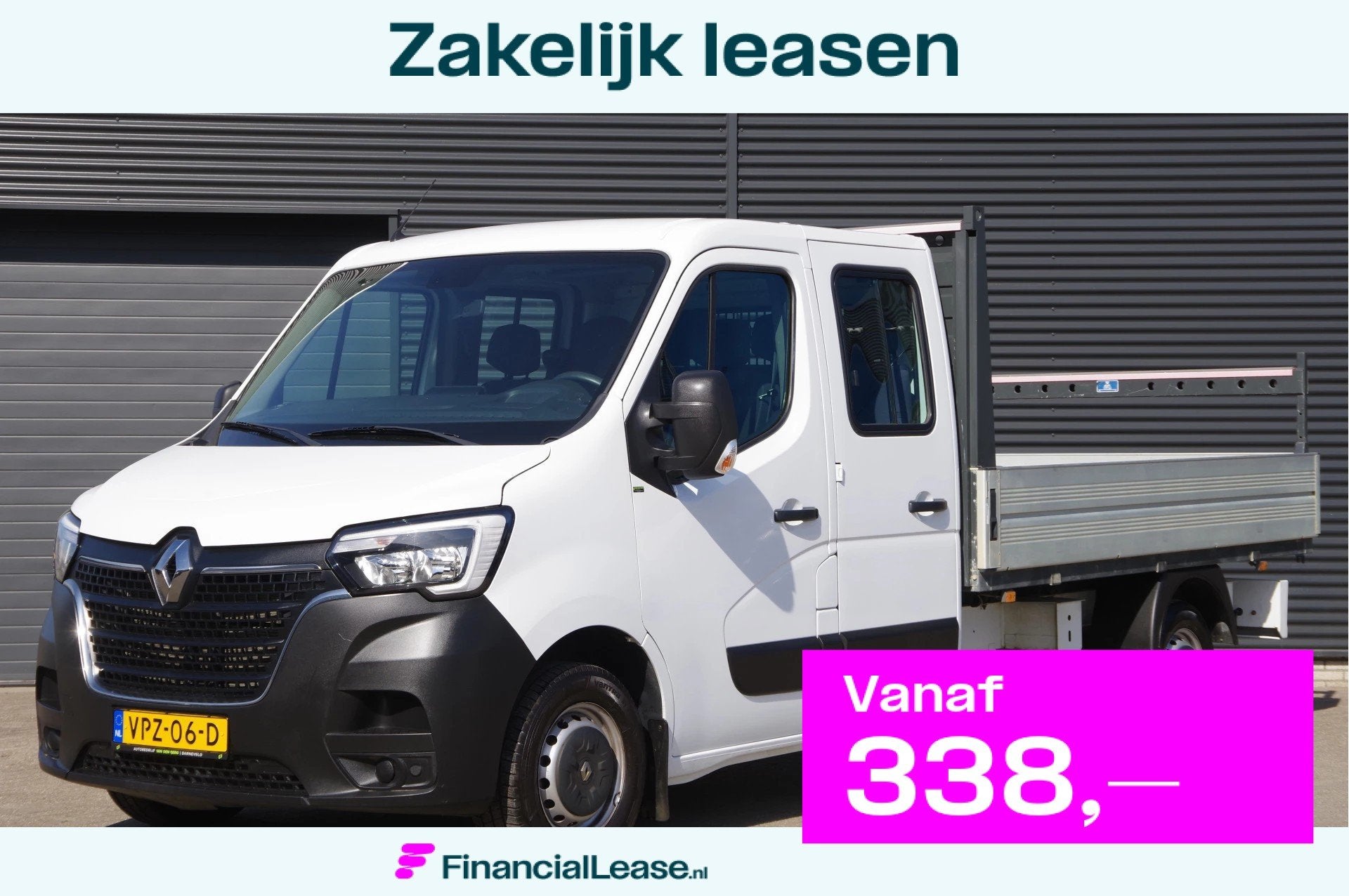Renault Master T35 2.3 dCi L3 OPEN LAADBAK, 150PK, DC-7P, AI, Voorwielaandrijving, Gebruikt, Euro 6, 4 cilinders