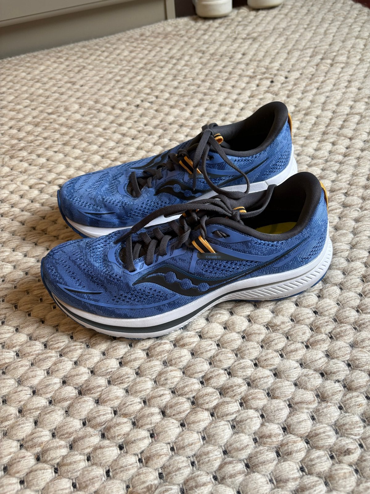 Saucony Omni 21 Hardloopschoenen - Blauw/Wit - Zo goed als n, Hardloopschoenen, Zo goed als nieuw, Hardlopen, Saucony