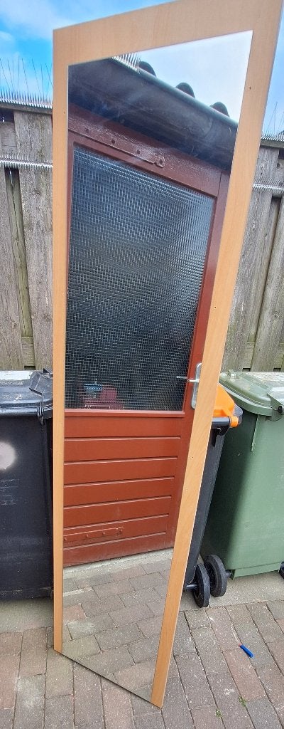 Gratis Spiegel LAATSE KANS!, Huis en Inrichting, Woonaccessoires | Spiegels, Ophalen, Minder dan 50 cm, Gebruikt, 150 tot 200 cm