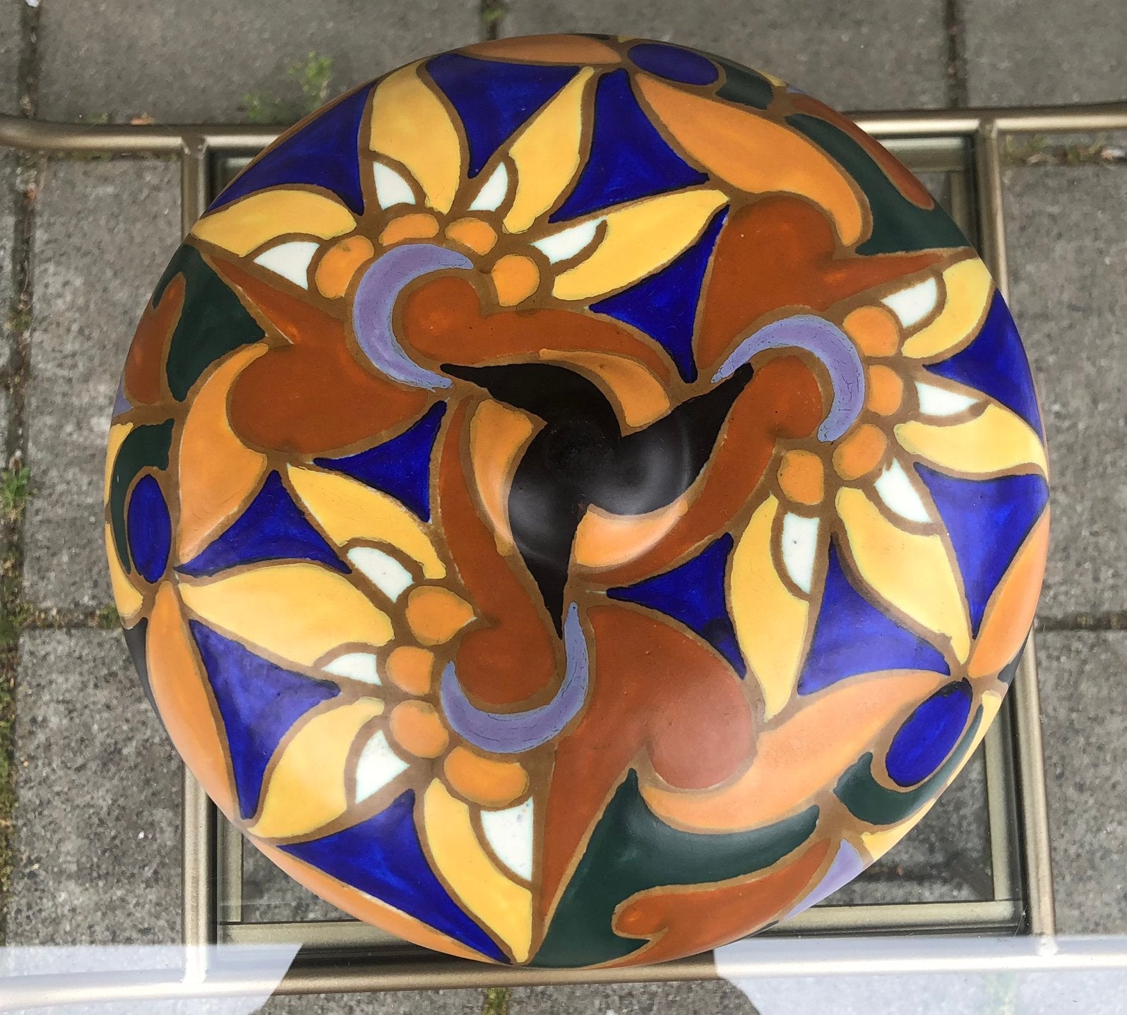 Art deco plantenhanger ESKAF., Antiek en Kunst, Antiek | Keramiek en Aardewerk, Ophalen