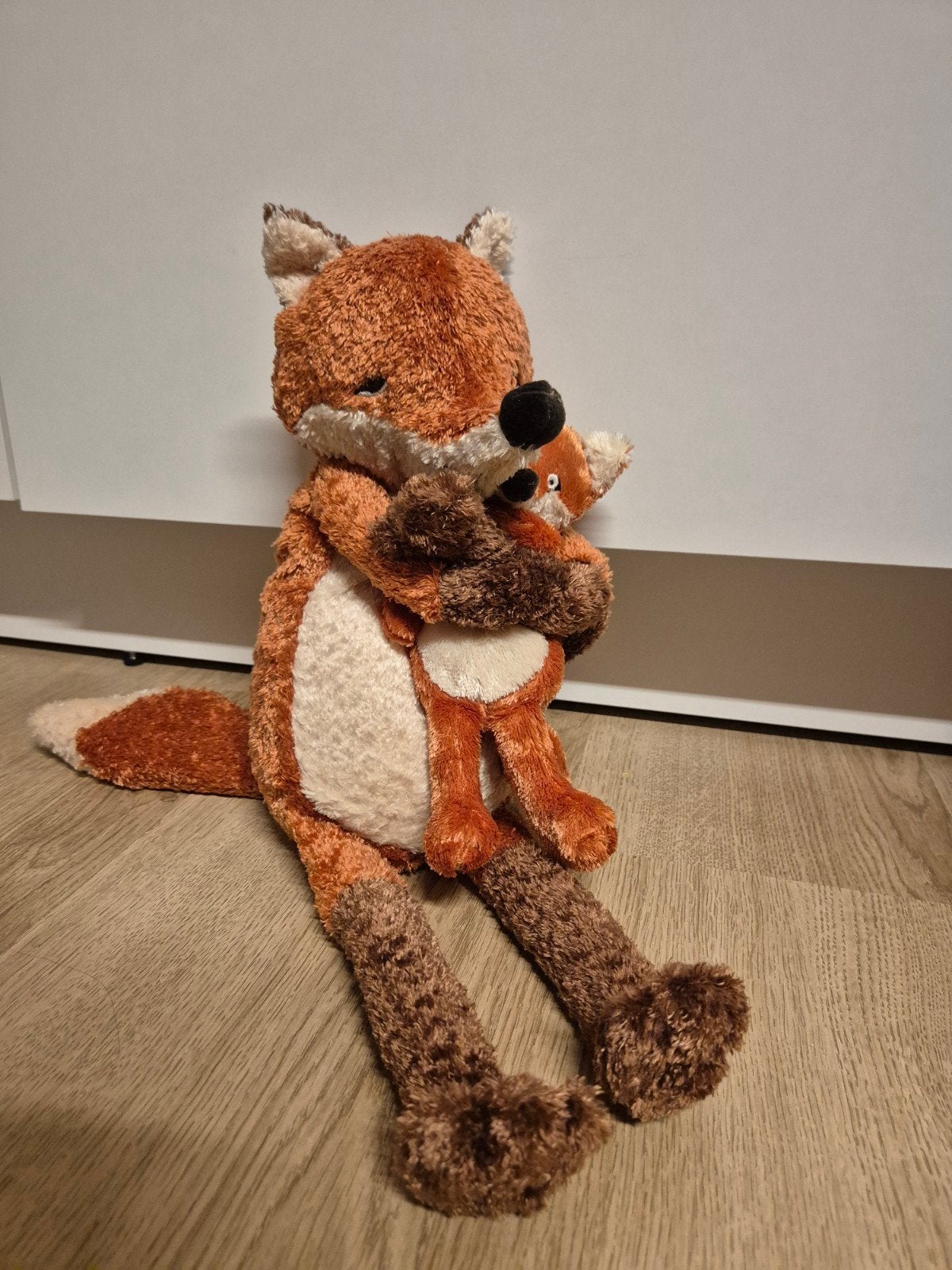 IKEA vos met kindje knuffel 48 cm, Ophalen of Verzenden, Nieuw, Overige typen