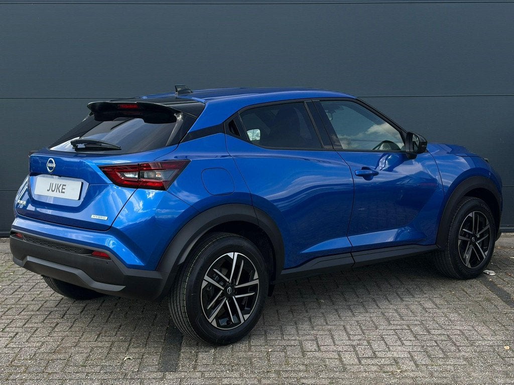 Nissan Juke 1.6 Hybrid N-Connecta 143PK | Rijklaarprijs! | A, Auto's, Nissan, 1330 kg, Stof, Euro 6, Blauw