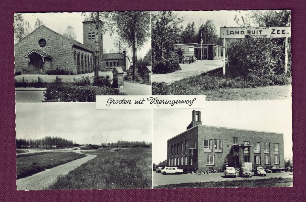 Wieringerwerf (N.H.) - 4-luik - Camping Land uit Zee - 1968, Ophalen of Verzenden, 1960 tot 1980, Gelopen, Noord-Holland