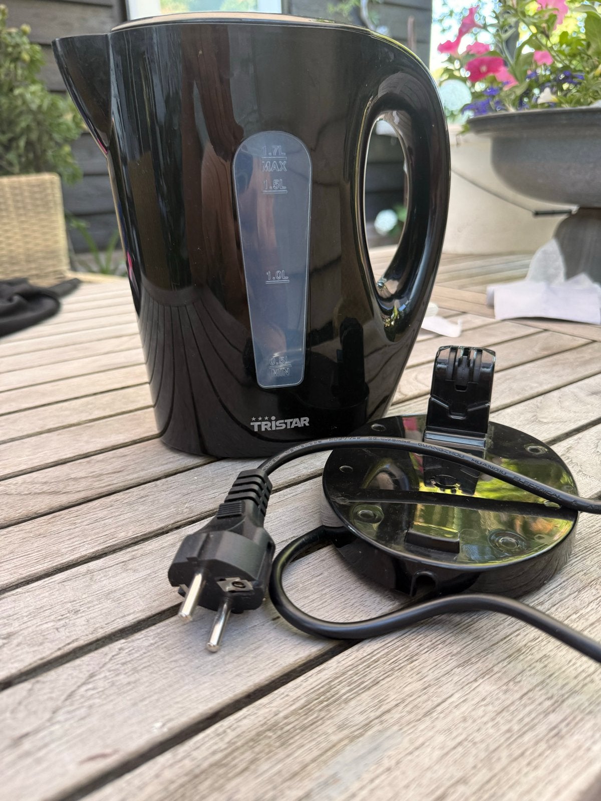 Tristar waterkoker - Zwart - 1.7L, Witgoed en Apparatuur, Waterkokers, 1 tot 2 liter, Ophalen, Zo goed als nieuw