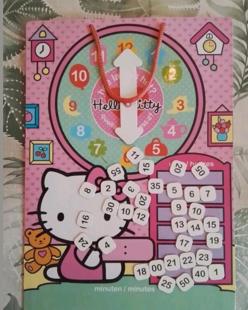 Hello Kitty Magnetisch Klokkijken Leerbord, Ophalen, Zo goed als nieuw, Rekenen
