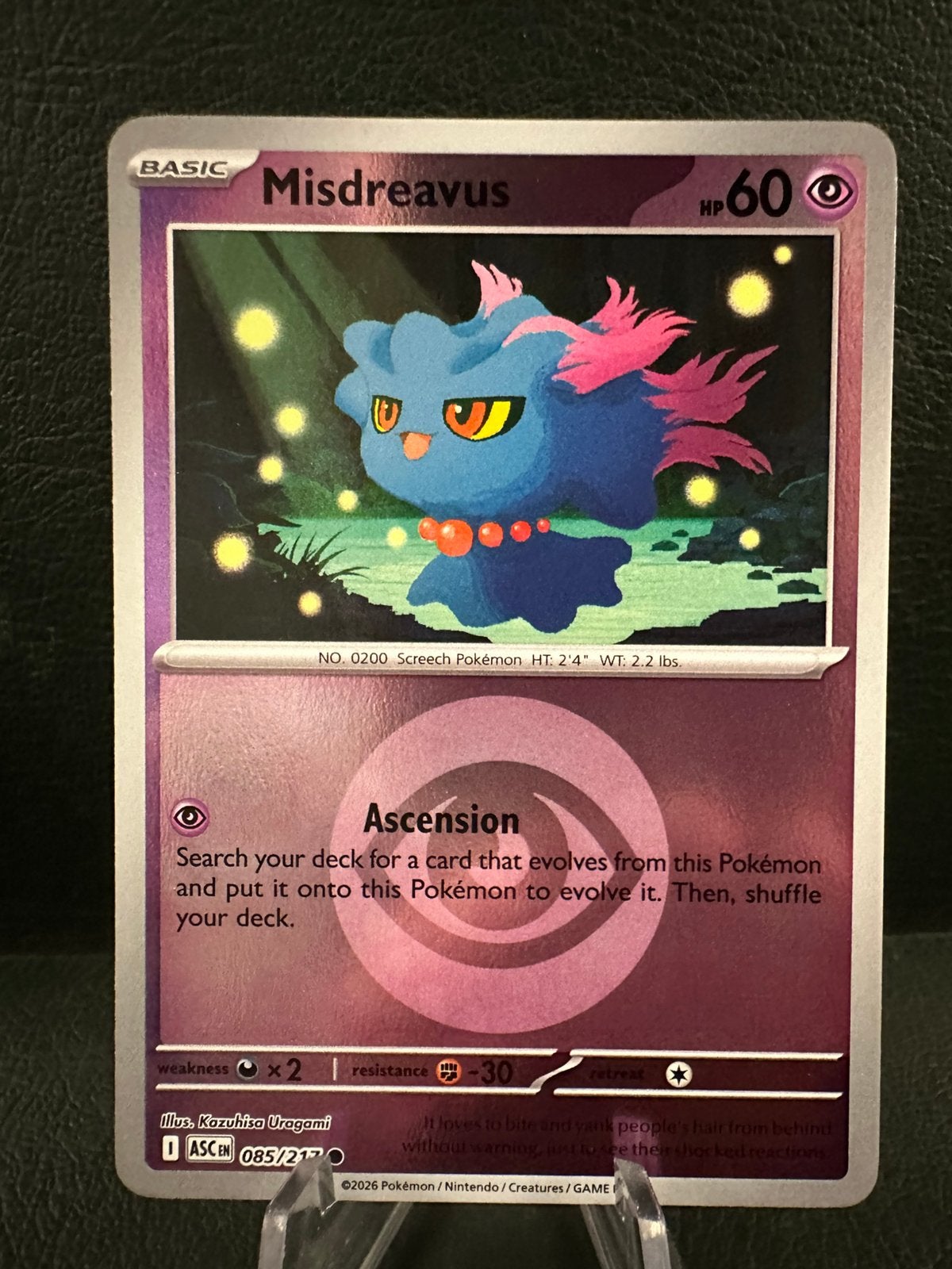 Pokemon ascended heroes misdreavus reverse energy symbol, Ophalen of Verzenden, Nieuw