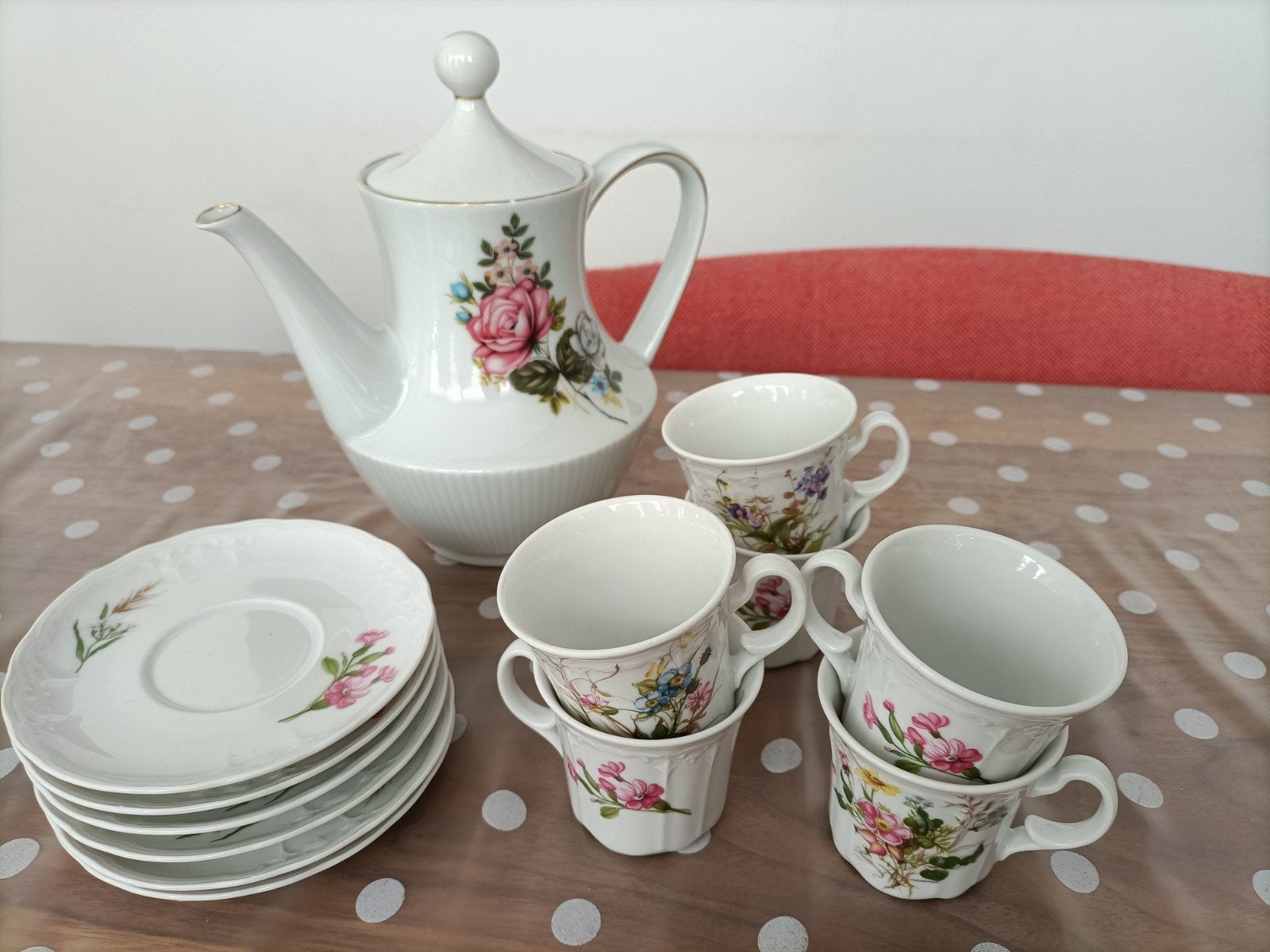 Bavaria Seltmann Weiden thee set servies, Antiek en Kunst, Antiek | Servies compleet, Ophalen