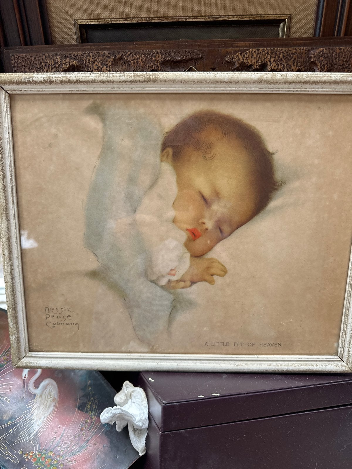 Vintage Bessie Pease Gutmann Print - A Little Bit of Heaven, Antiek en Kunst, Kunst | Schilderijen | Klassiek, Portret of Personen