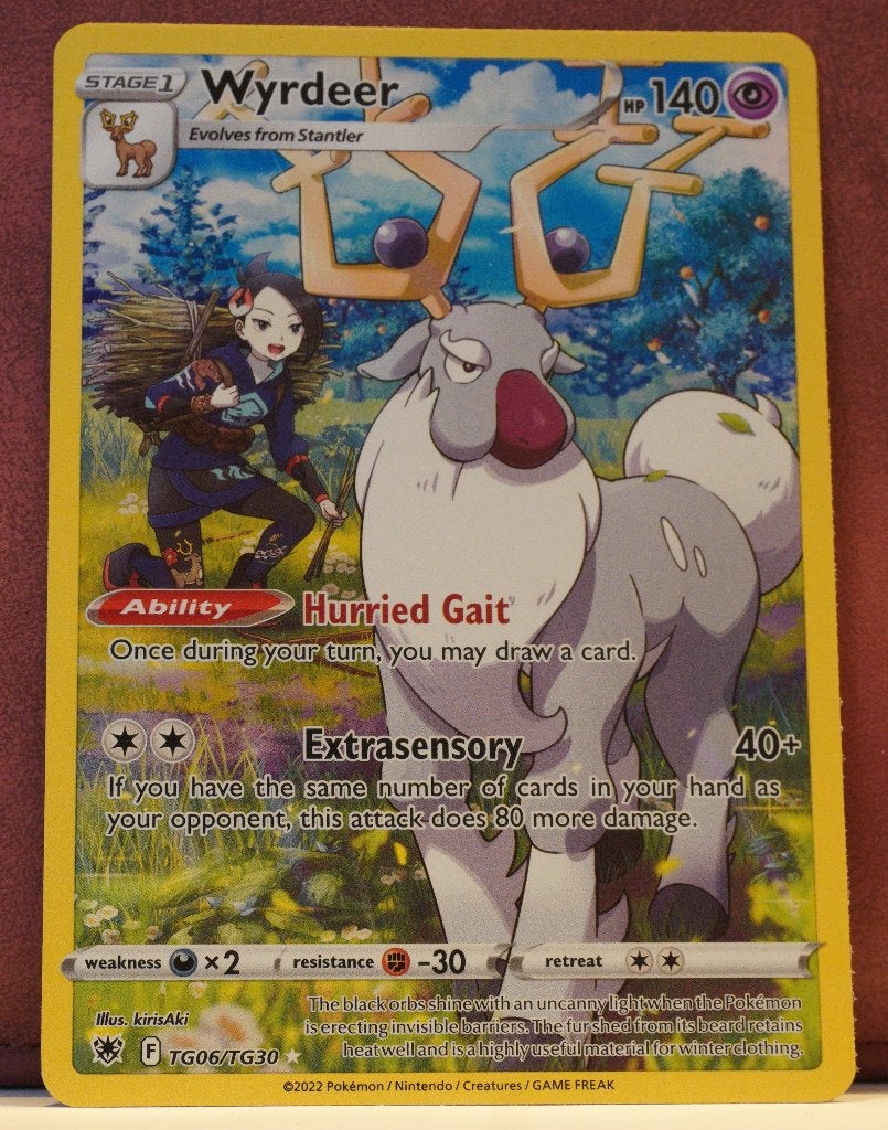 Wyrdeer Gallery Art TG06/TG30 Astral Radiance Pokémon Kaart, Ophalen of Verzenden, Nieuw, Losse kaart