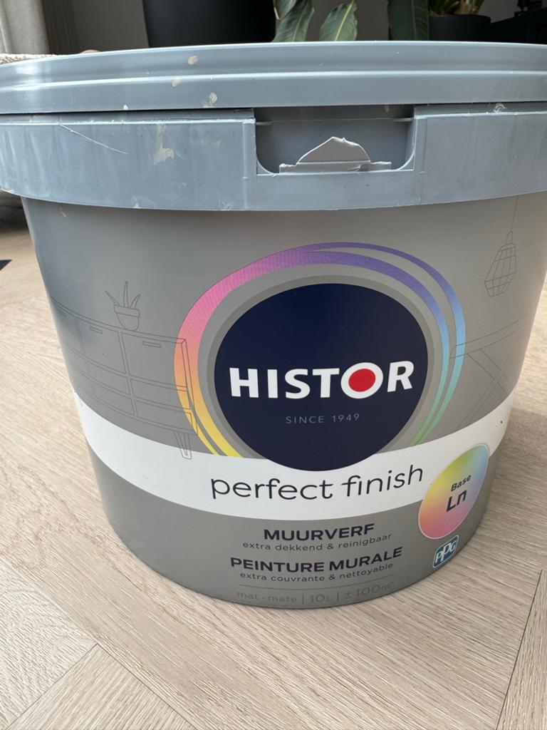 Histor Perfect Finish Muurverf Mat - PPG1021-3 Discover, Ophalen, Gebruikt, 5 tot 10 liter, Beige